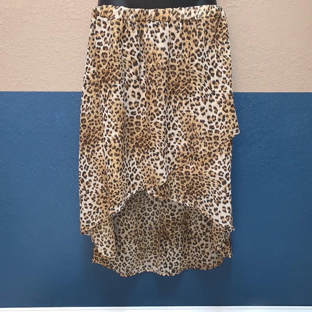 Flamingo High Low Leopard Print Skirt 📢 5 for $20